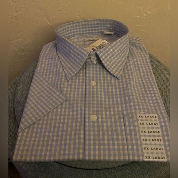 Van Heusen Micro-Touch Cotton Ultrasoft Men’s Button Down Short Sleeve - Picture 2 of 7